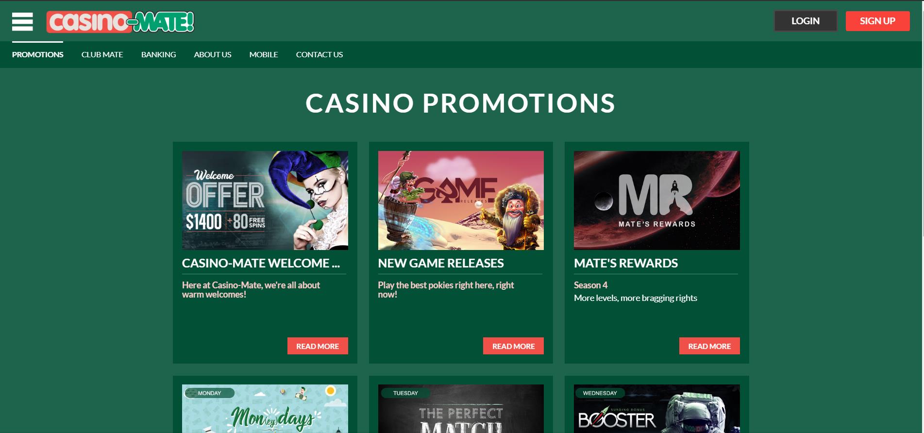 Casino Mate No Deposit Bonus